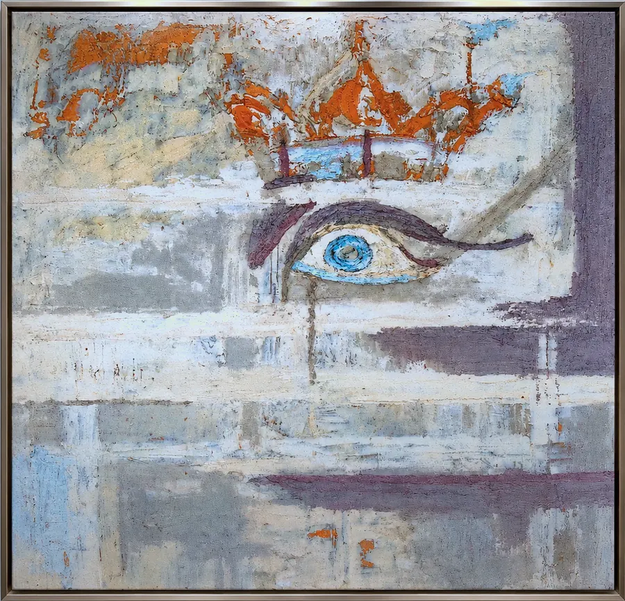 AvM007, oil on linen canvas: the closest here to a sign.